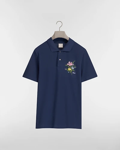 Polo Shirt with Dior Secret Garden Embroidery, Relaxed Fit