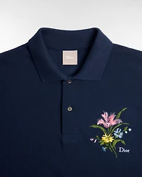 Polo Shirt with Dior Secret Garden Embroidery, Relaxed Fit