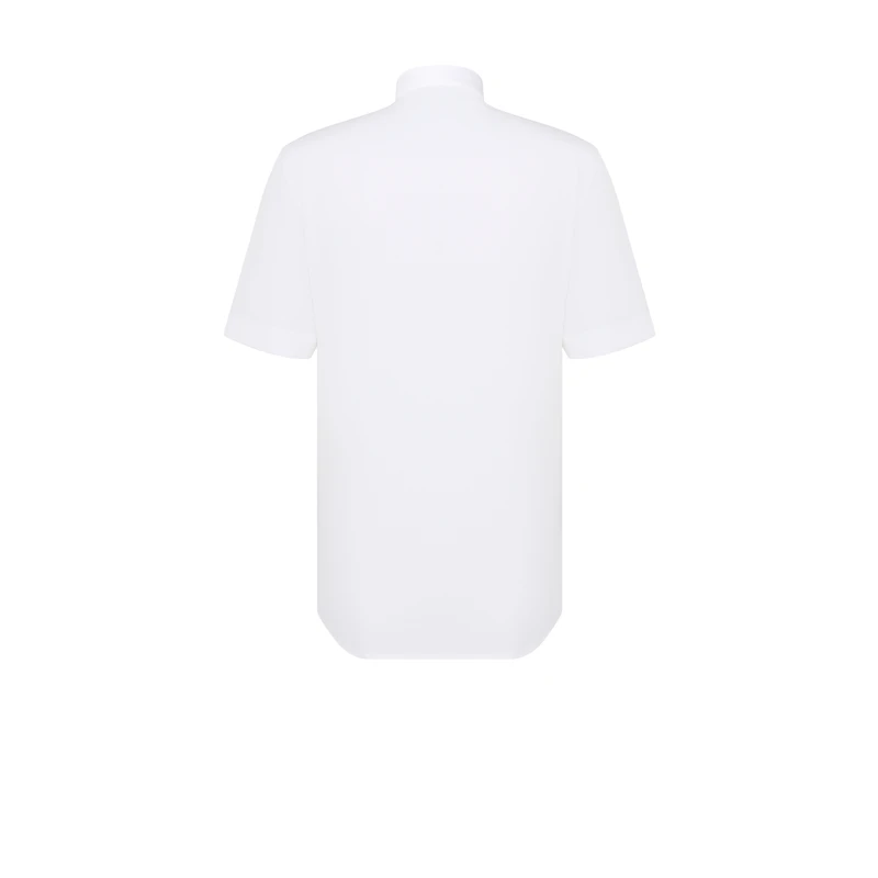 Short-Sleeved Shirt with Black Bee Embroidery