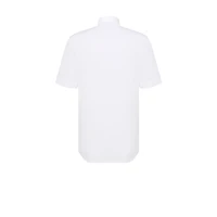 Short-Sleeved Shirt with Black Bee Embroidery