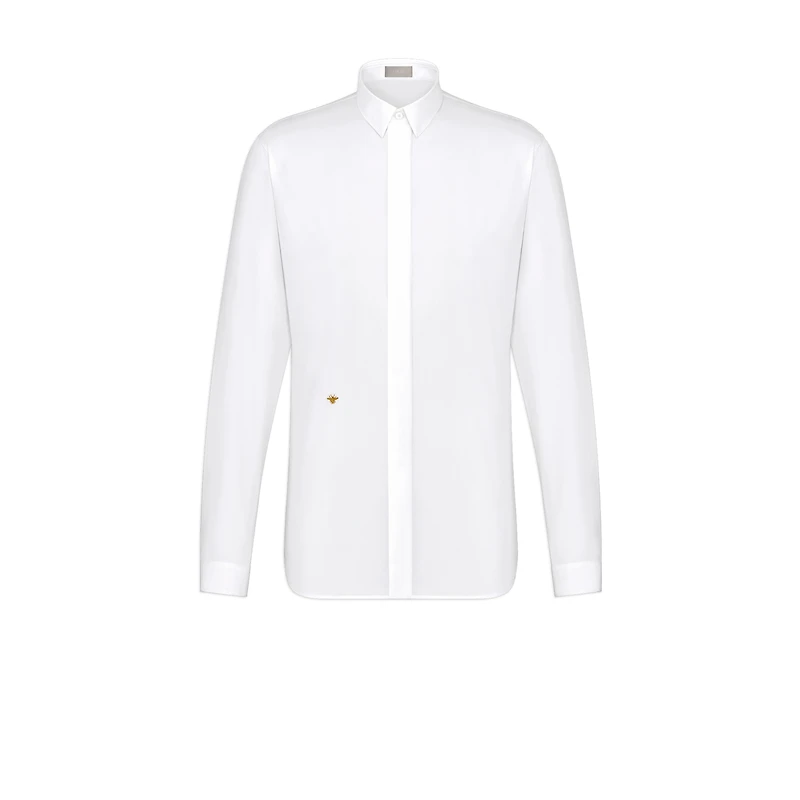 Shirt with Gold Bee Embroidery