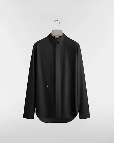 Shirt with Gold Bee Embroidery