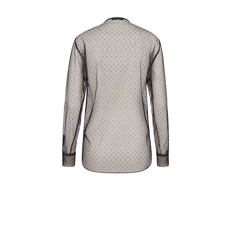 Sheer Blouse with Plastron