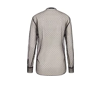 Sheer Blouse with Plastron