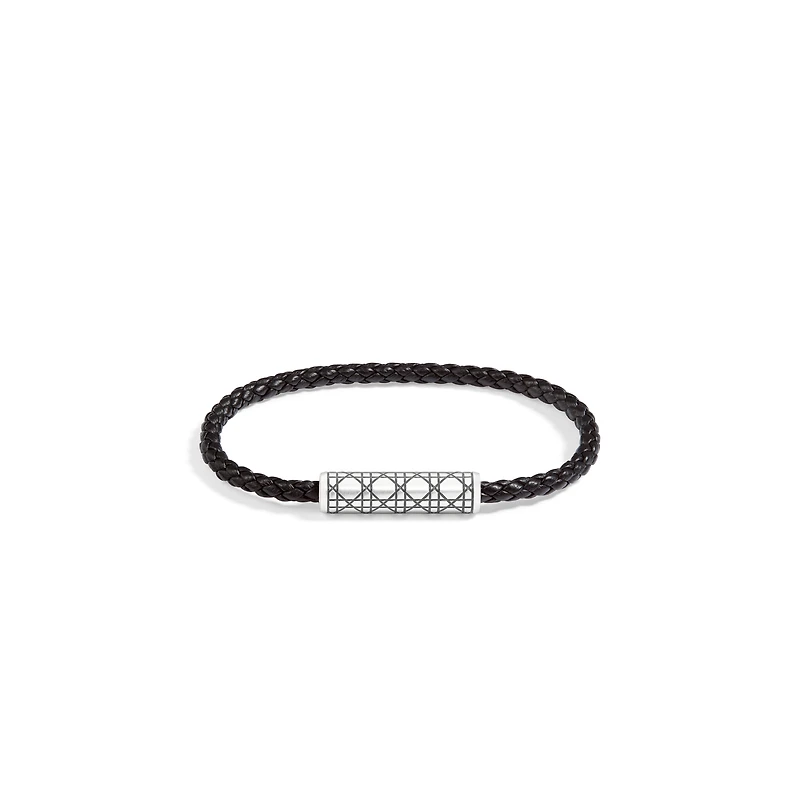 Cannage Braided Leather Bracelet