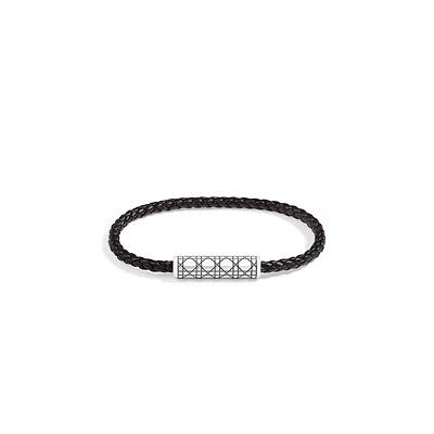 Cannage Braided Leather Bracelet