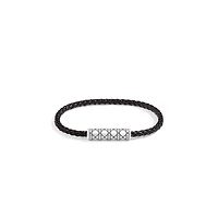 Cannage Braided Leather Bracelet