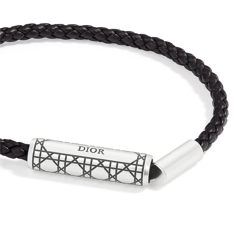 Cannage Braided Leather Bracelet