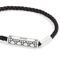 Cannage Braided Leather Bracelet