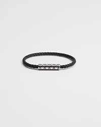 Cannage Braided Leather Bracelet