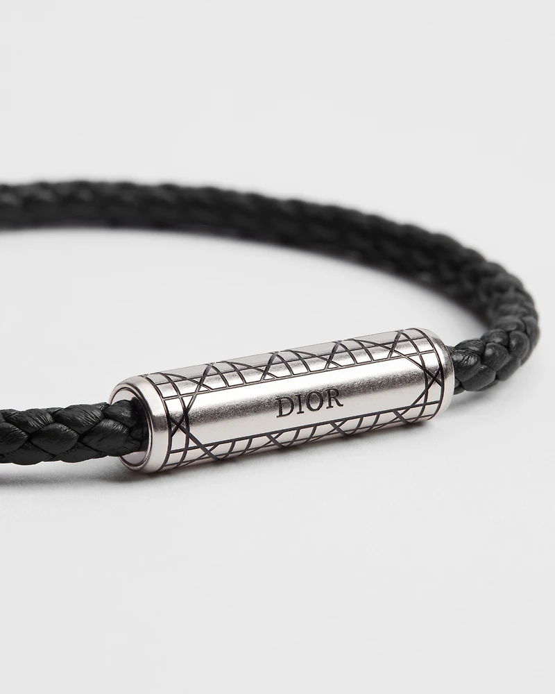 Cannage Braided Leather Bracelet