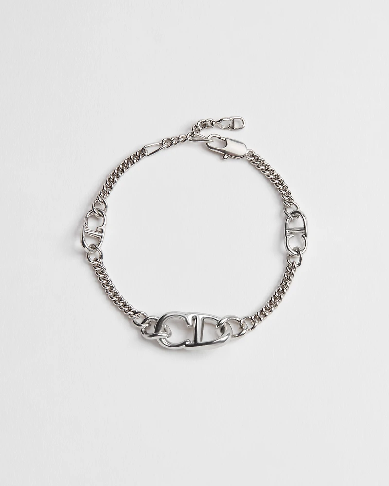 CD Icon Thin Chain Link Bracelet