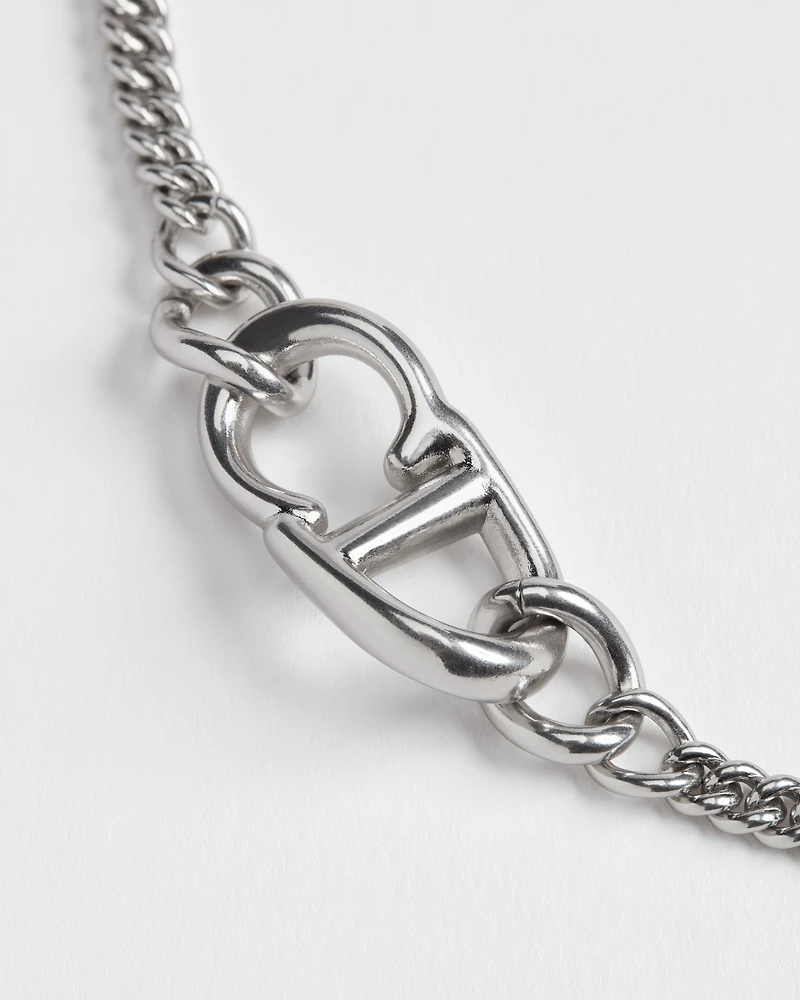 CD Icon Thin Chain Link Bracelet