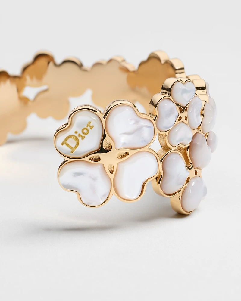 Dior Sparkling Clover Cuff Bracelet