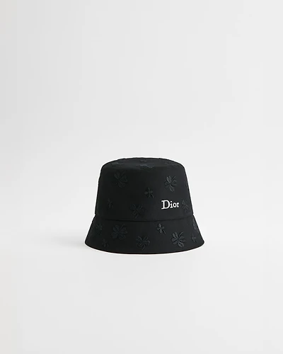 Dior Clover Allover Teddy-D Small Brim Bucket Hat