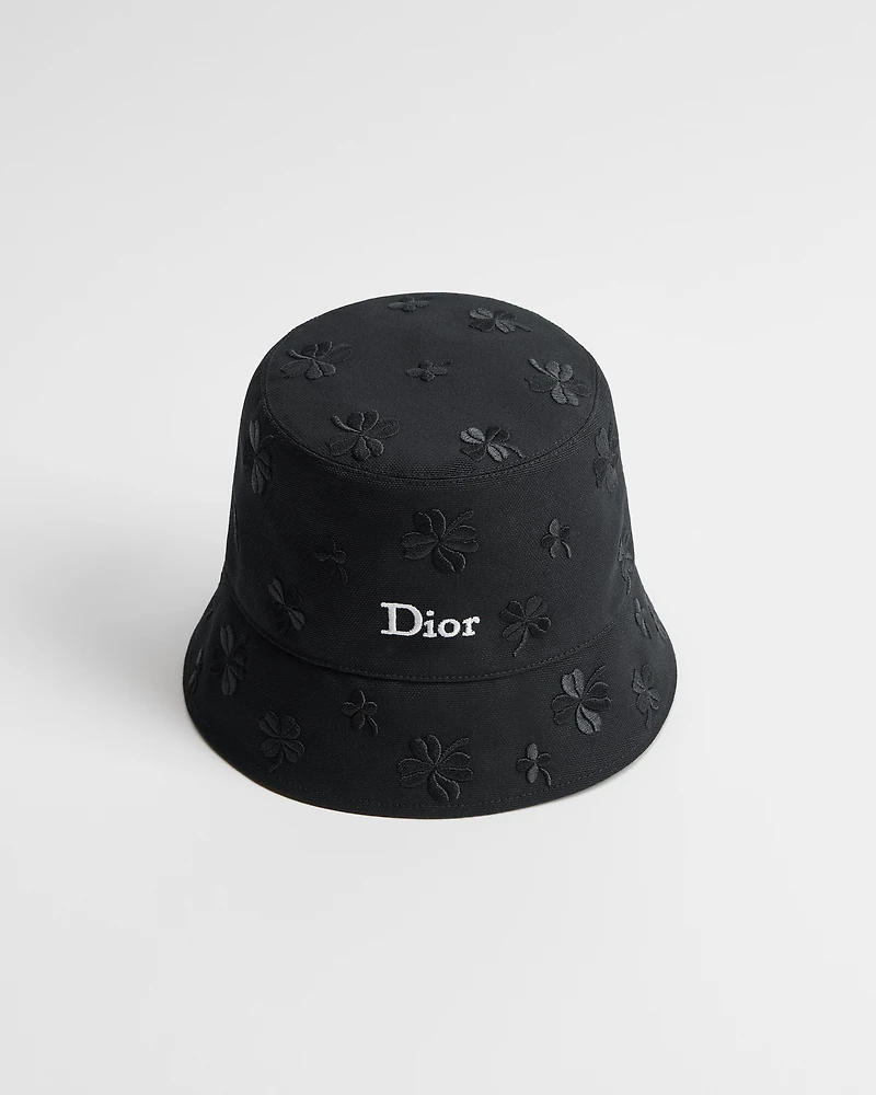Dior Clover Allover Teddy-D Small Brim Bucket Hat