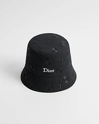 Dior Clover Allover Teddy-D Small Brim Bucket Hat
