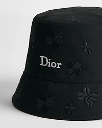 Dior Clover Allover Teddy-D Small Brim Bucket Hat