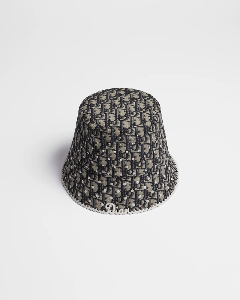 PolkaDior Oblique Teddy-D Small Brim Bucket Hat