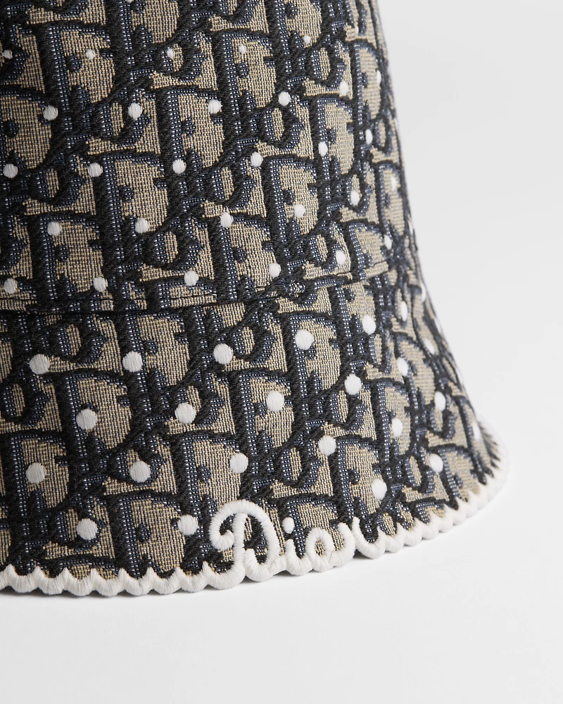 PolkaDior Oblique Teddy-D Small Brim Bucket Hat