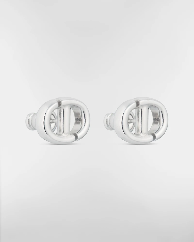 CD Navy Stud Earrings