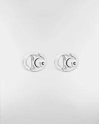 CD Navy Stud Earrings