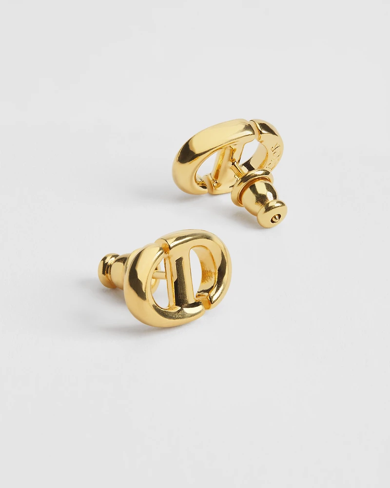 CD Navy Stud Earrings