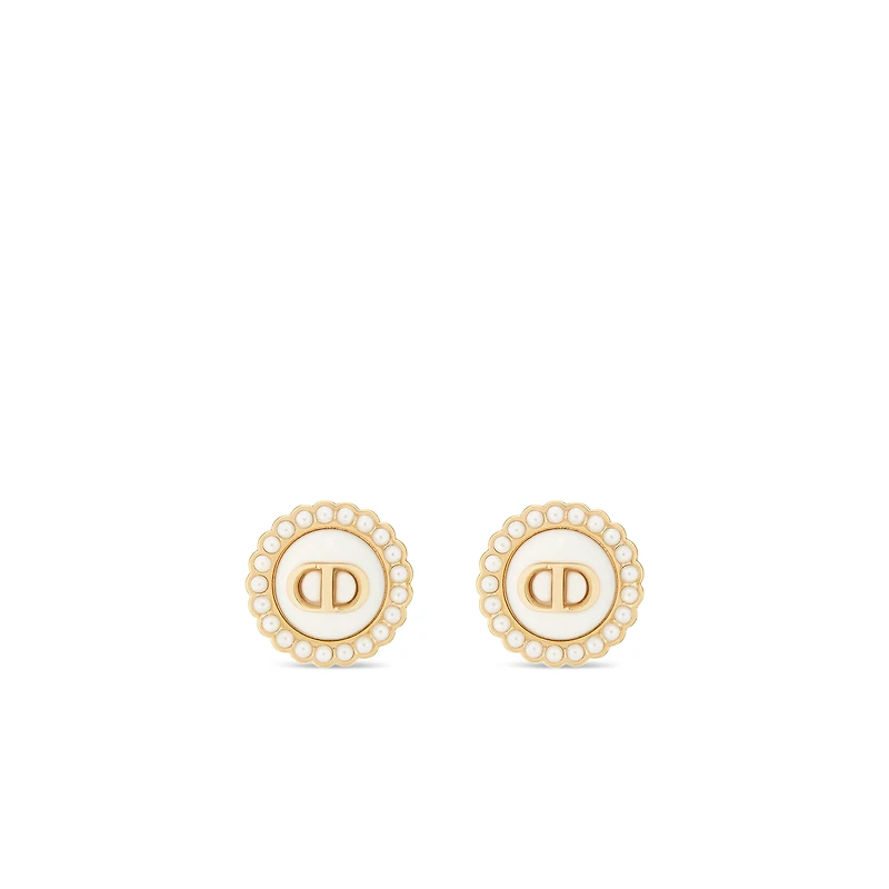Petit CD Baroque Stud Earrings