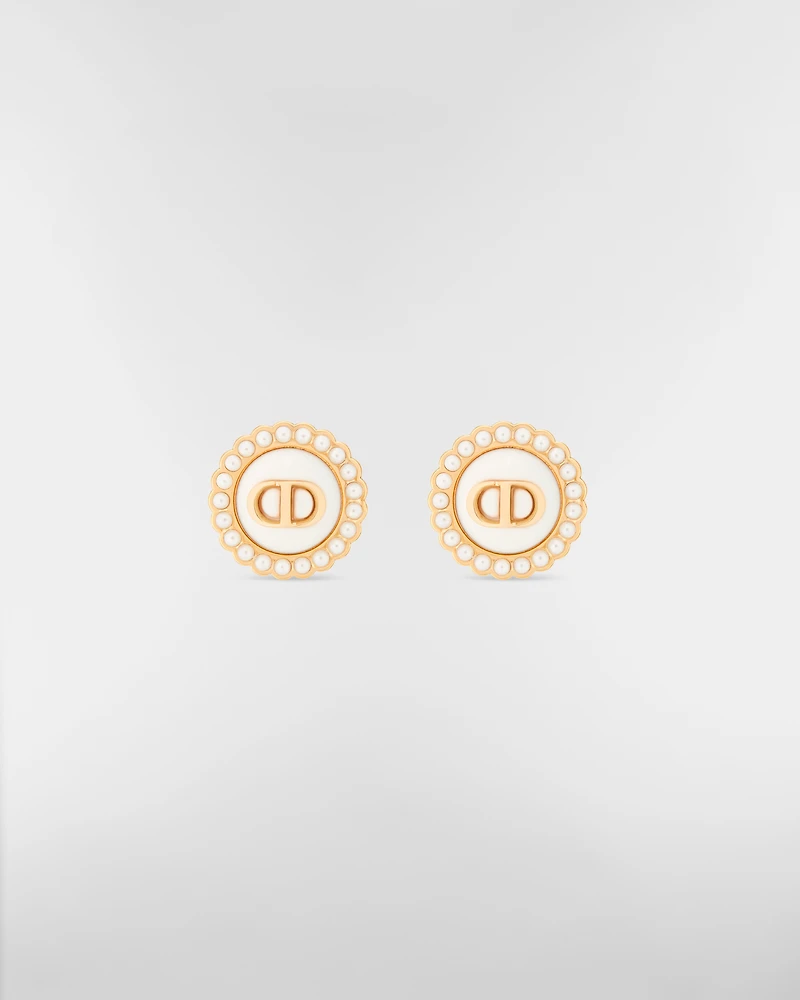 Petit CD Baroque Stud Earrings