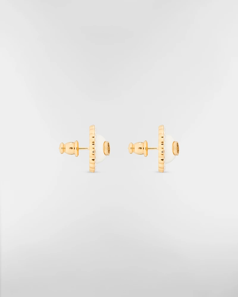 Petit CD Baroque Stud Earrings
