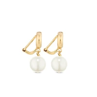 CD Navy Clip-On Earrings