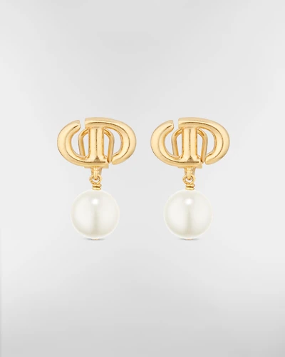 CD Navy Clip-On Earrings