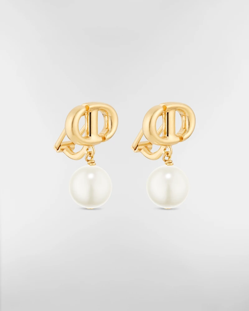 CD Navy Clip-On Earrings