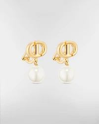 CD Navy Clip-On Earrings