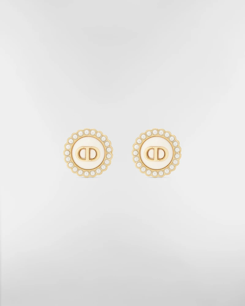 Petit CD Baroque Clip-On Stud Earrings