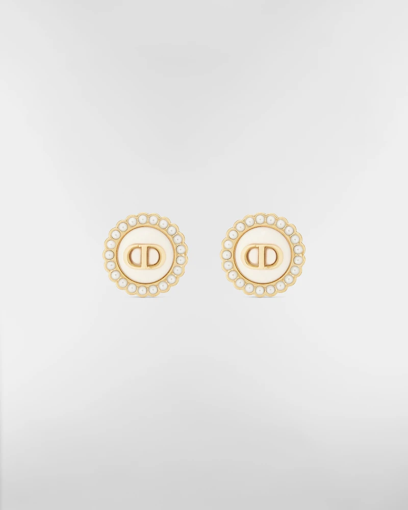 Petit CD Baroque Clip-On Stud Earrings