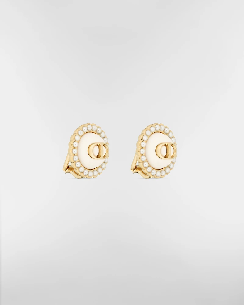 Petit CD Baroque Clip-On Stud Earrings