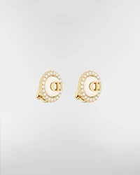 Petit CD Baroque Clip-On Stud Earrings