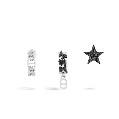 Dior Black Star Earring Set