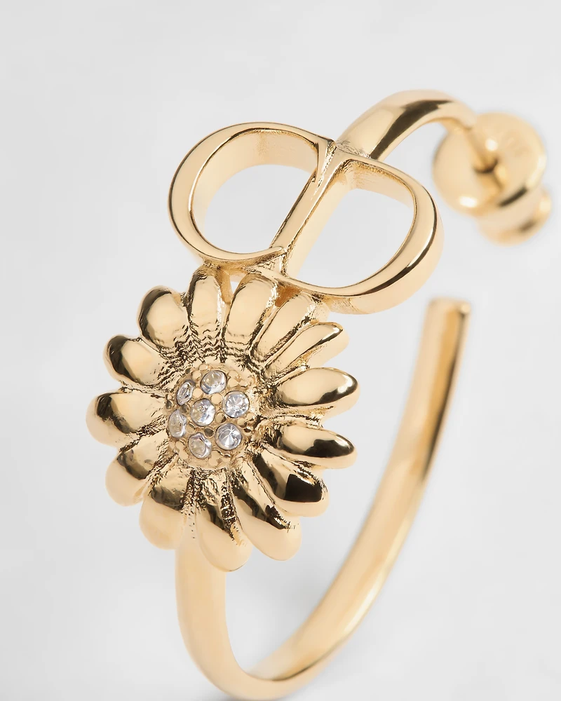 CD Multi Flowers Hoop Earrings