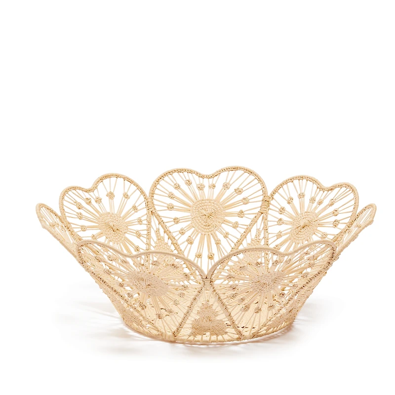 Set of Two Baskets with Heart Motif