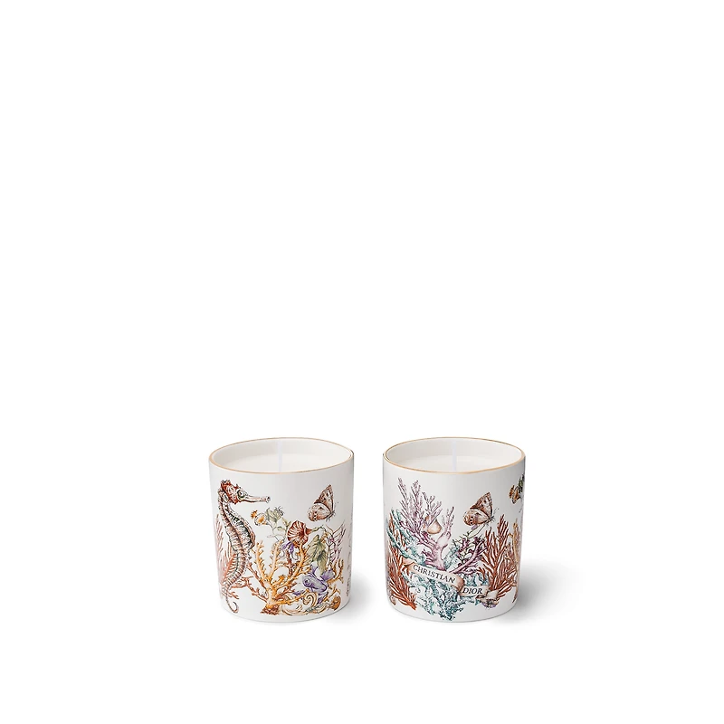 Set of Two Scented Mini Candles: Orange Cannelle and Griotte Gingembre