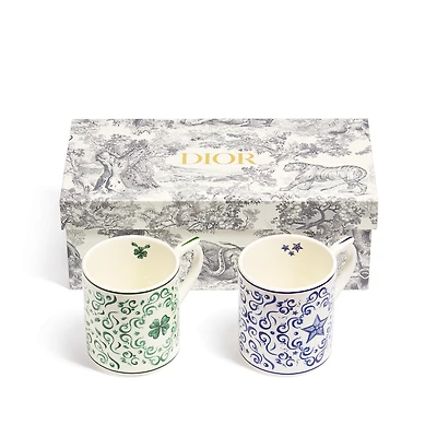 Set of Two Mugs, Clover and Star