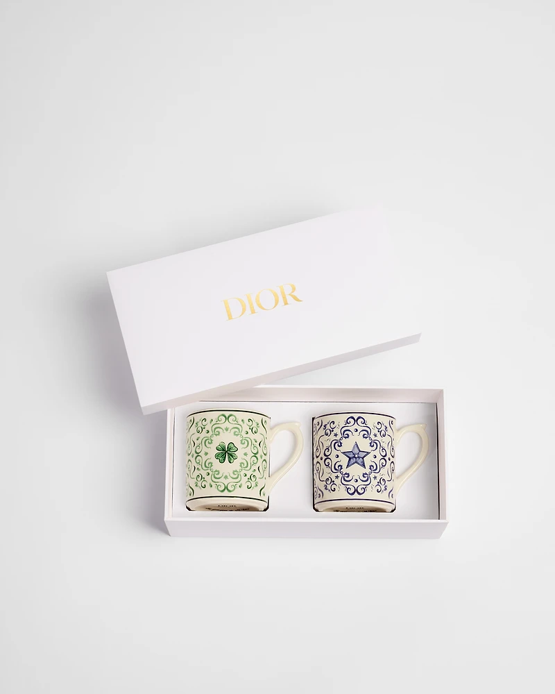Set of Two Mugs, Clover and Star