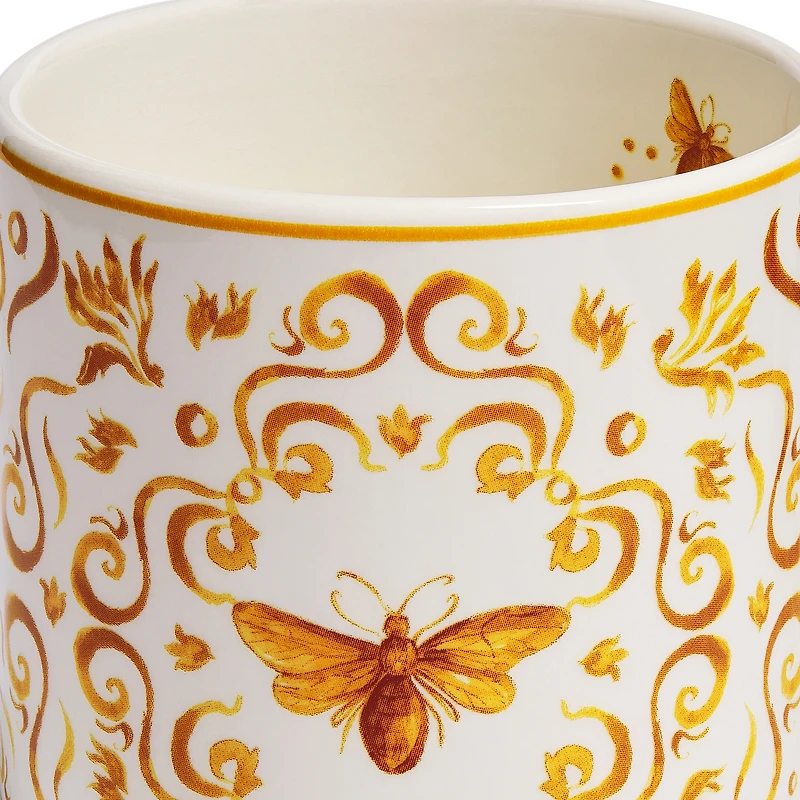 Set of Two Mugs, Bee and Rose
