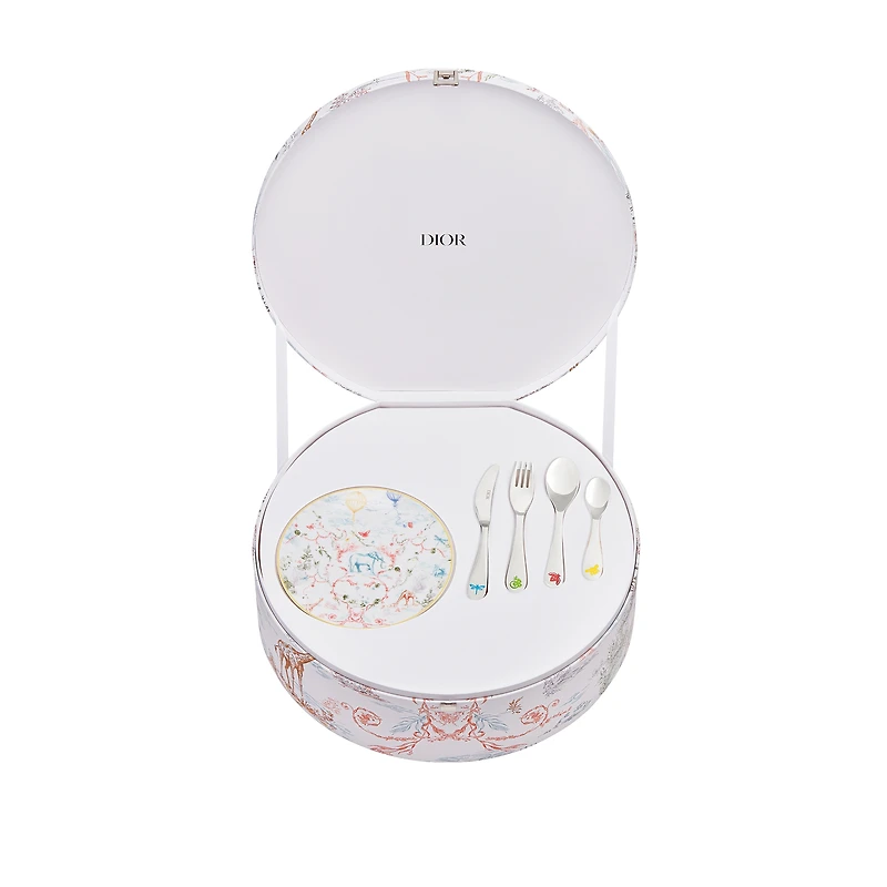 Plate Set and 4 Cutlery Items