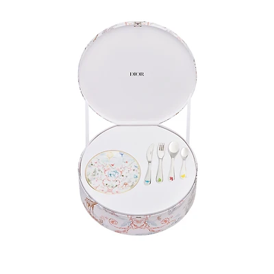 Plate Set and 4 Cutlery Items