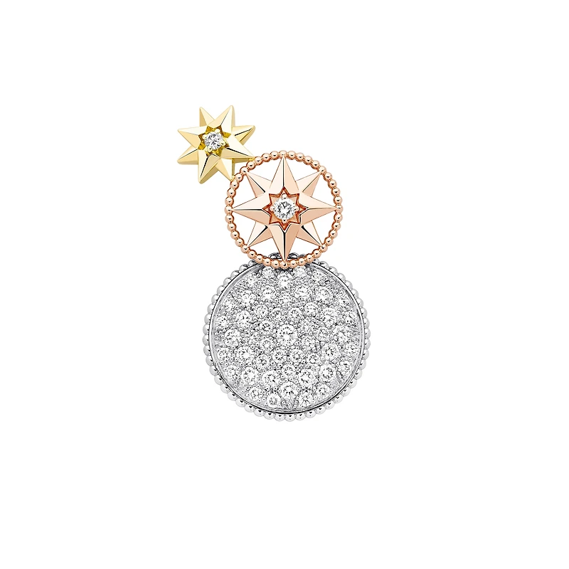 Rose des Vents and Étoile des Vents Single Earring