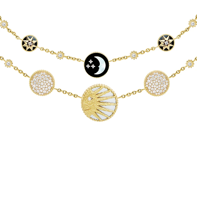 Rose des Vents and Rose Céleste Necklace