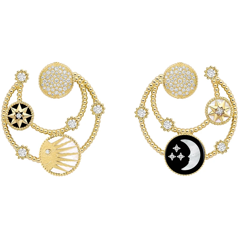 Rose des Vents and Rose Céleste Earrings